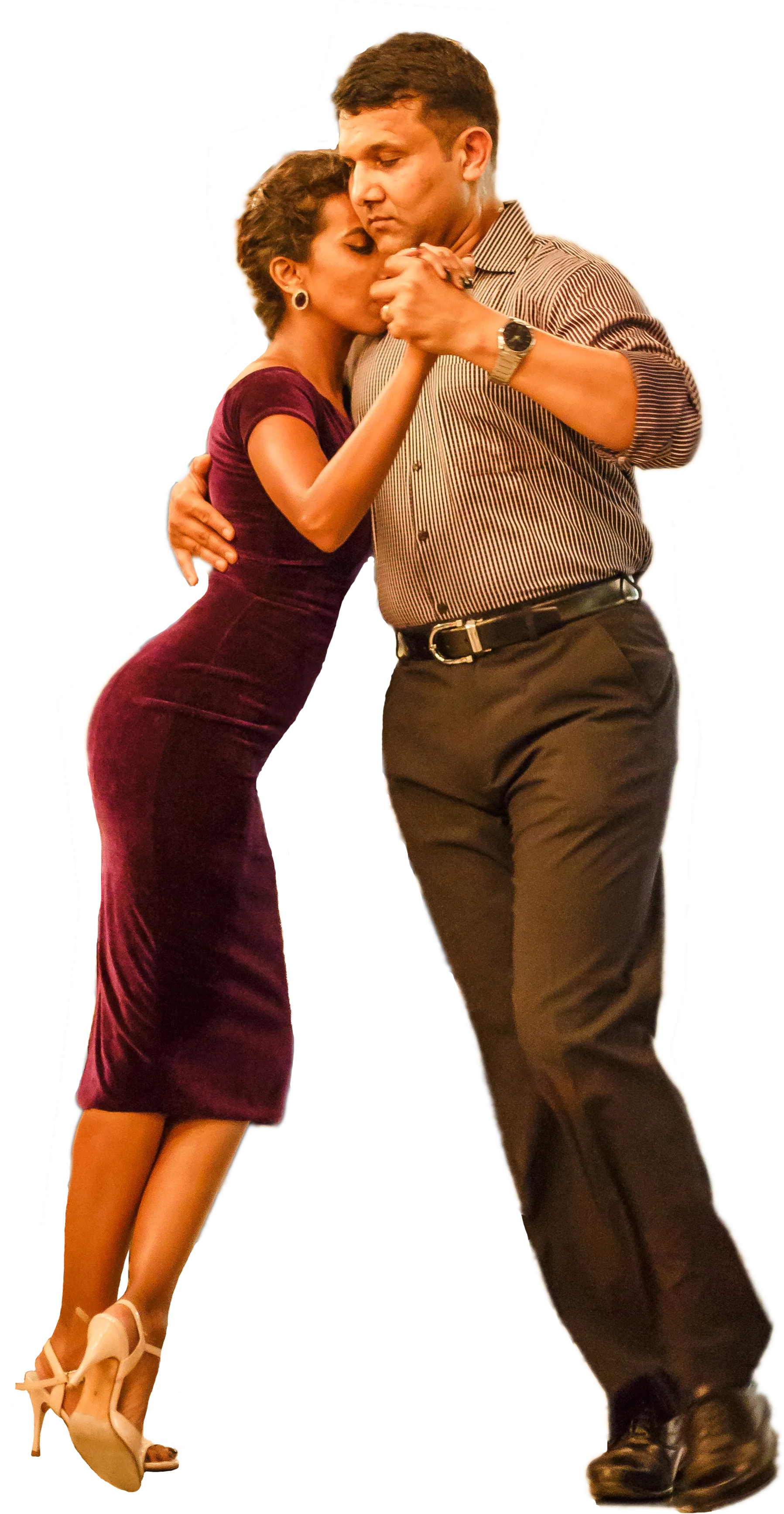 Teacher Roopa dancing at Buenos Aires style traditional salon El Cabeceo Milonga at Bangalore Tango Academy, bringing 20+ years of experience since 2006. She is the founder and organiser of Tango Festival.